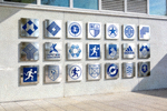 合作伙伴体育协会Logo墙 - 抽象体育协会标志